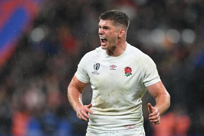 El apertura inglés Owen Farrell, durante un partido de su selección