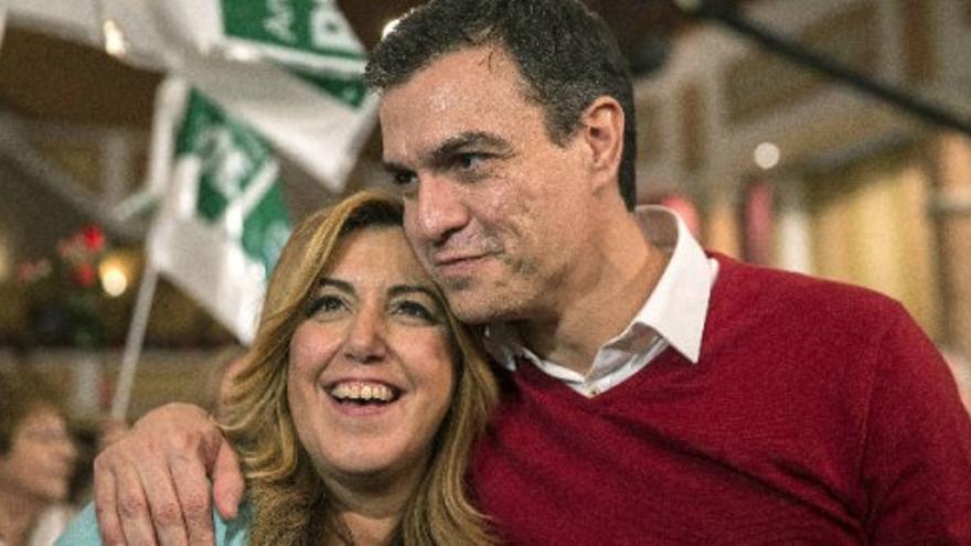 Susana Díaz muestra su apoyo a Pedro Sánchez