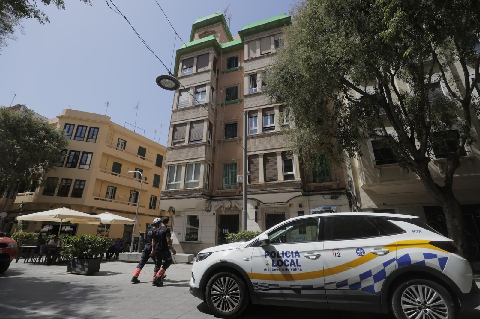Derrumbe de un edificio en la calle Blanquerna de Palma