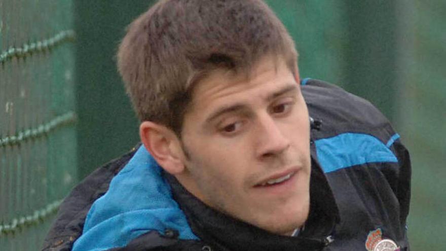 Fabricio Agosto, durante uno de los últimos entrenamientos con el Deportivo en Abegondo.