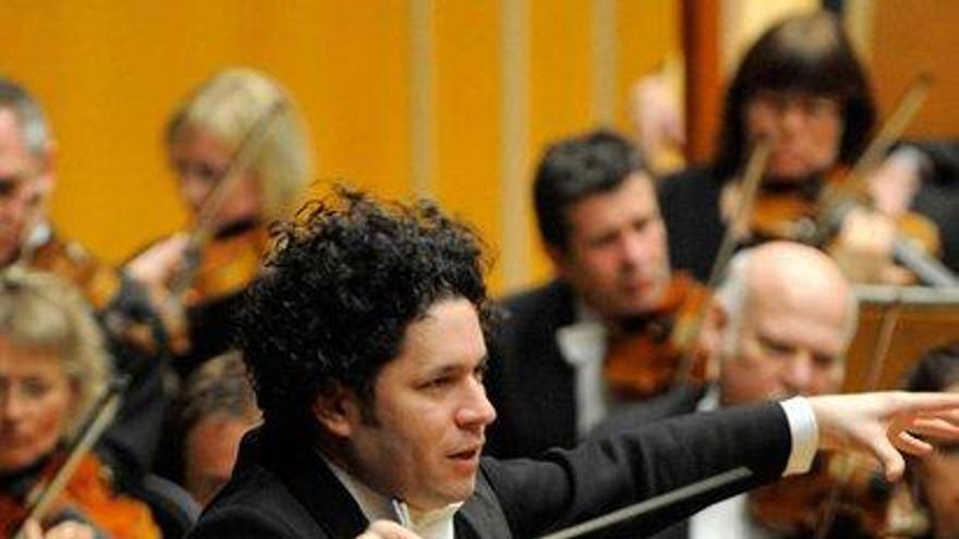 Gustavo Dudamel durante su último concierto en el Auditorio.