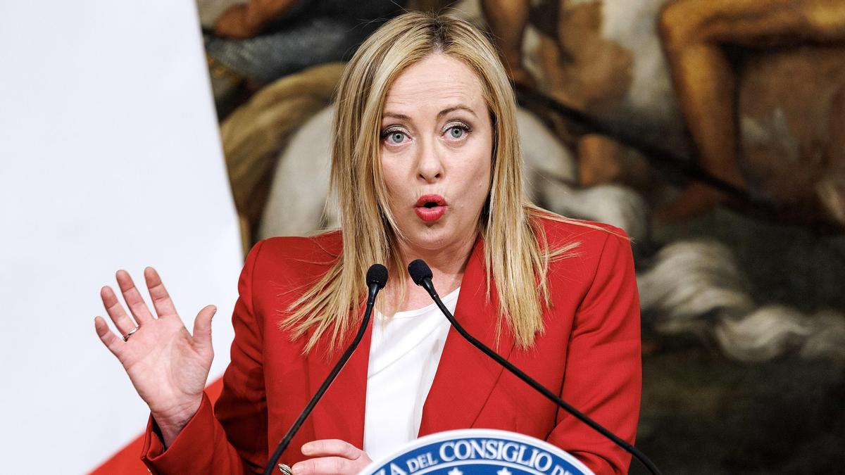 La primera ministra de Italia, Giorgia Meloni.