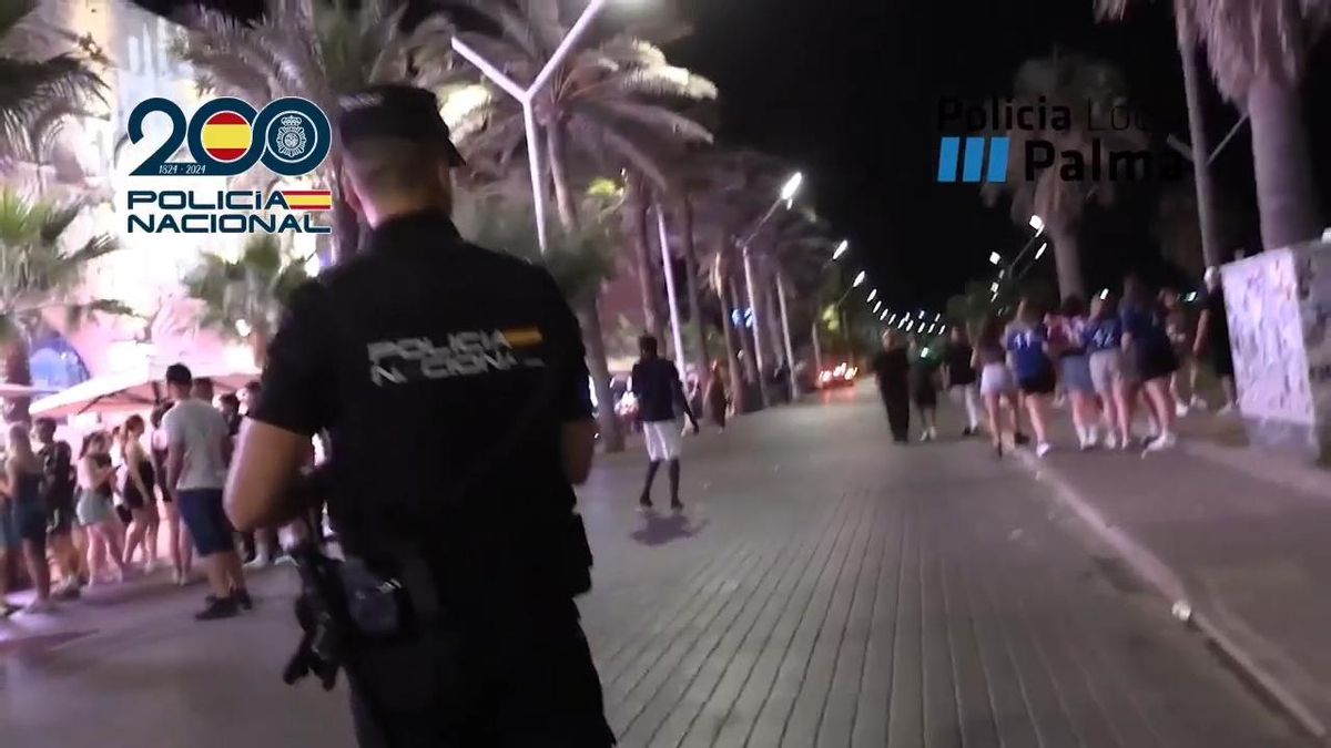 Ocho detenidos por diversos delitos en una operación nocturna de la Policía Nacional y la Policía Local en la Playa de Palma