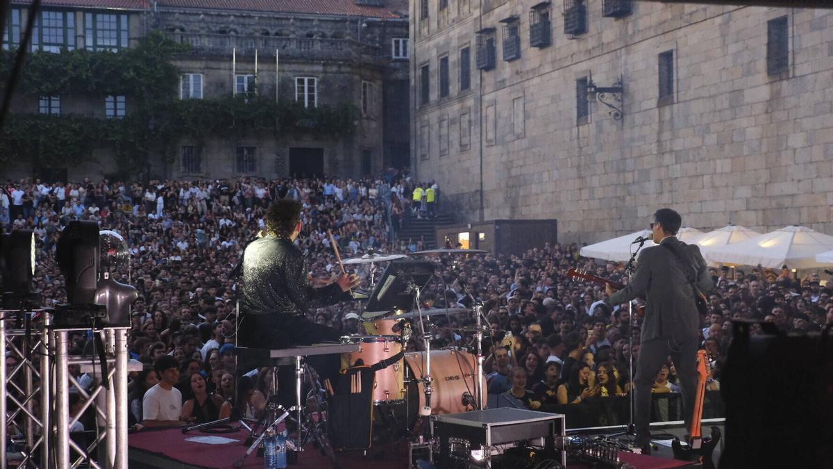 Concerto de The Rapants na Praza da Quintana durante as festas do Apóstolo deste mes de xullo.
