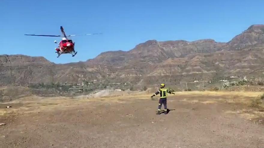 Cae por un barranco en Santa Lucía de Tirajana