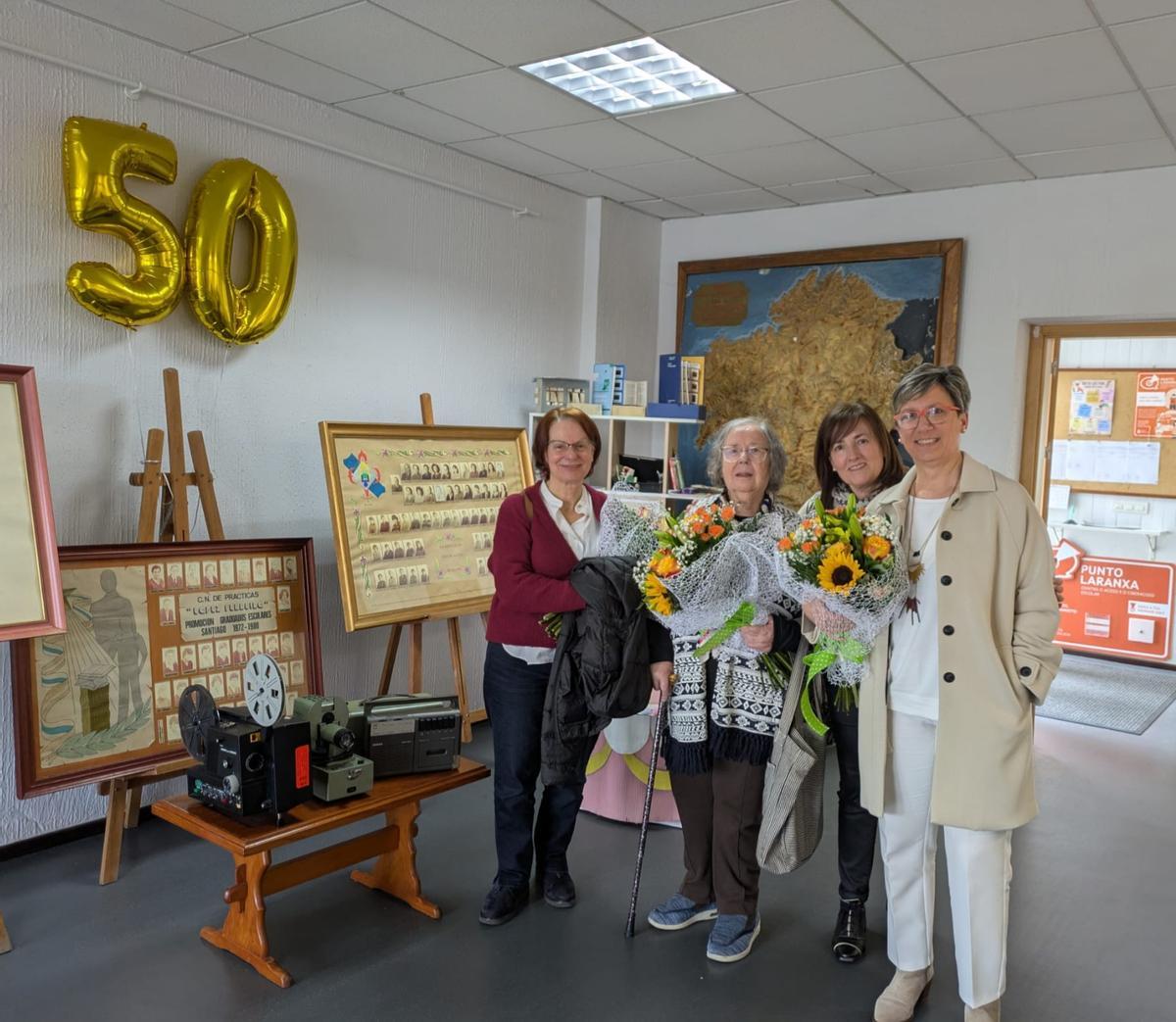 Peliquín, Villar, Suárez e Varela, no CEIPde Prácticas López Ferreiro.