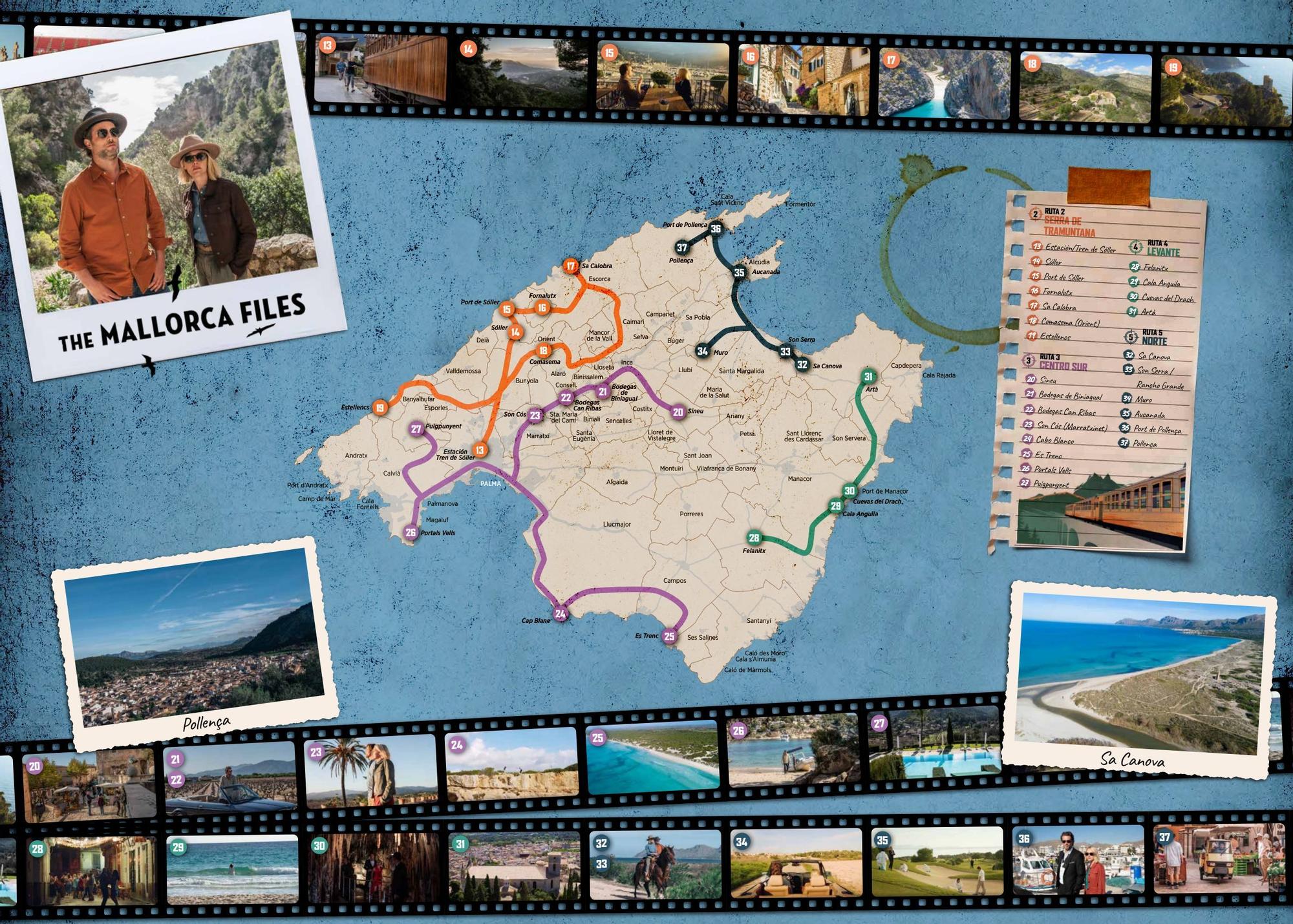 Movie map de la serie de la BBC «The Mallorca Files», editado por la Mallorca Film Commission
