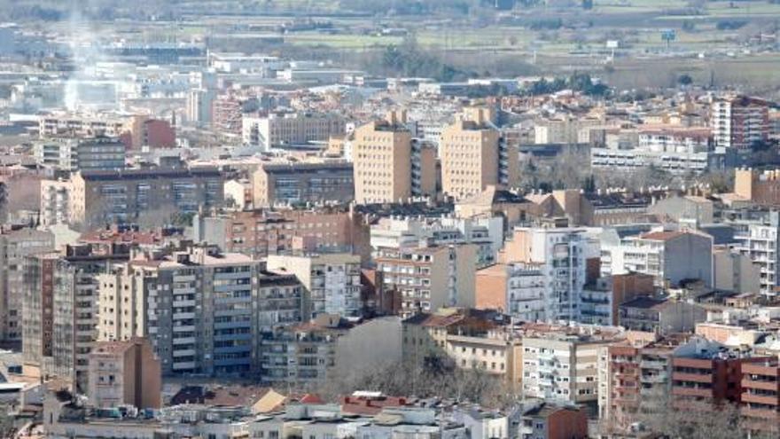 Panoràmica de la trama urbana de la ciutat de Girona.