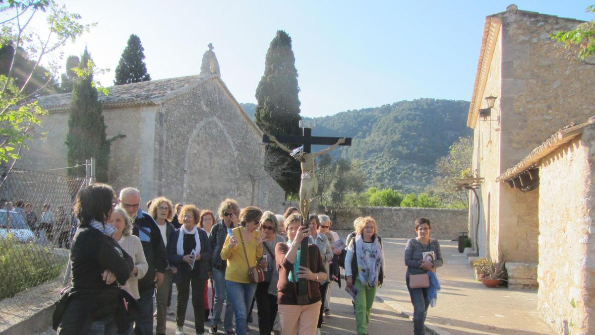 El oratorio de Sant Miquel, durante una celebración religiosa.