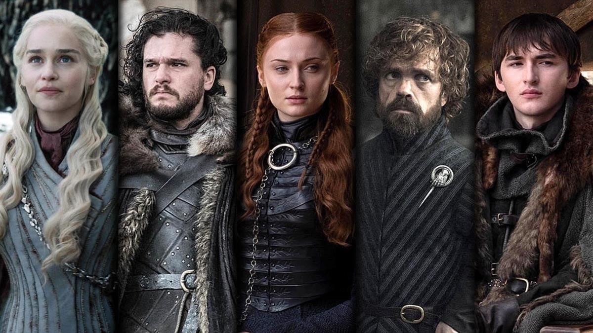 Daenerys Targarien, Jon Snow, Sansa Stark, Tyrion Lannister y Bran Stark