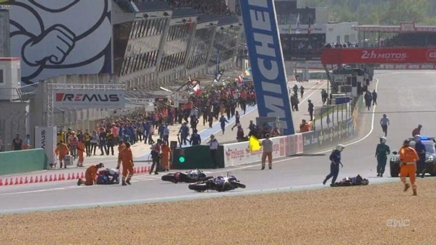 Grave accidente en las 24 Horas de Le Mans de motociclismo