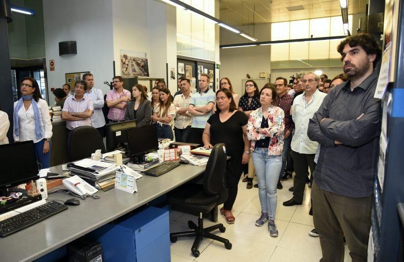 Visita de Javier Moll, presidente de Prensa Ibérica, a EL PERIÓDICO DE ARAGÓN