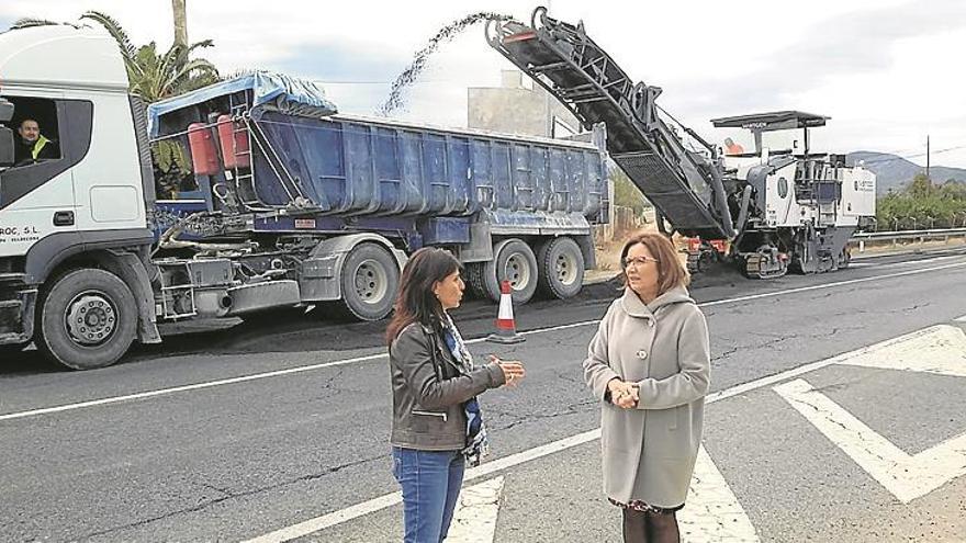 Fomento inicia el asfaltado de la vieja N-340 a la altura de Benicarló