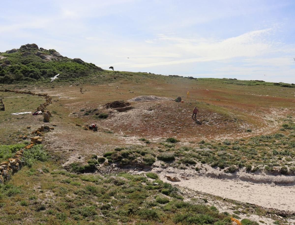 Vista de Areal dos Bois, en la isla de la ría de Arousa.