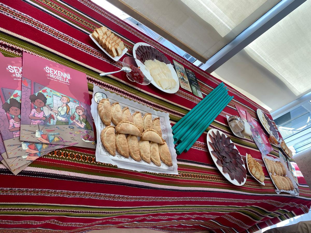 Los productos gastronómicos de la muestra durante la presentación.