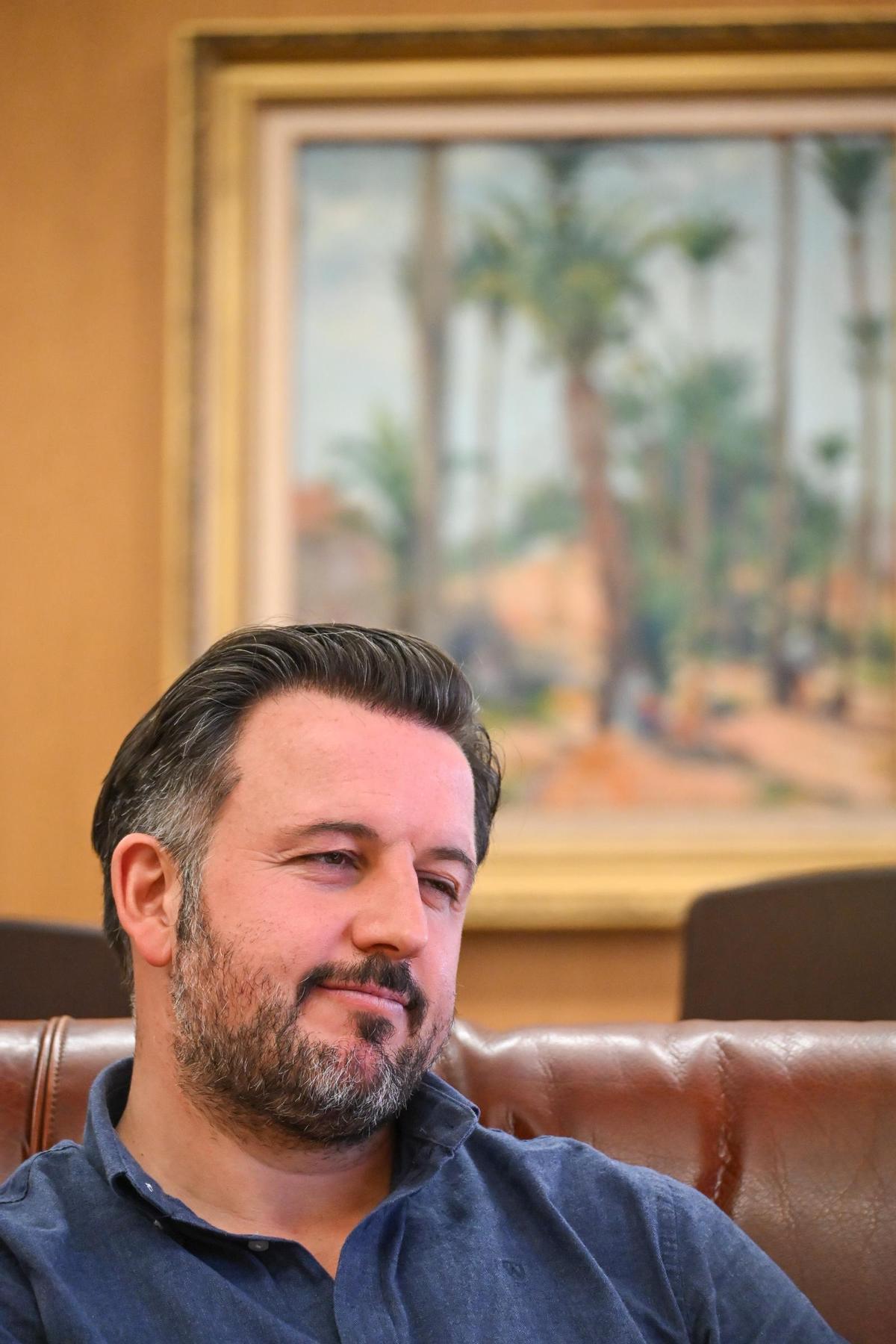 Pablo Ruz, en un momento de la entrevista en la Alcaldía.