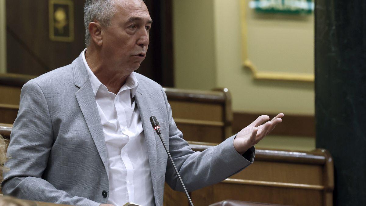 Joan Baldoví, este miércoles en el Congreso de los Diputados.