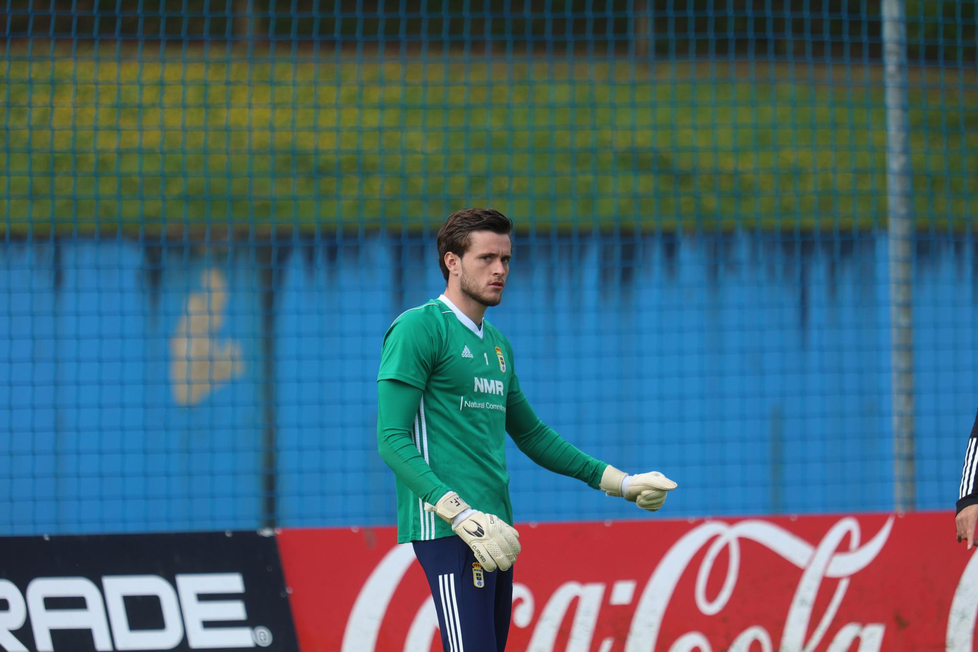 El entrenamiento del Oviedo tras perder en Girona