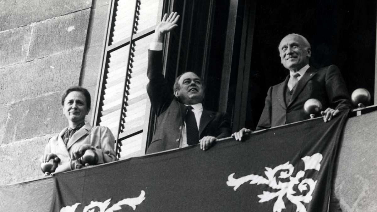 Toma de posesión de Pujol, en 1984.