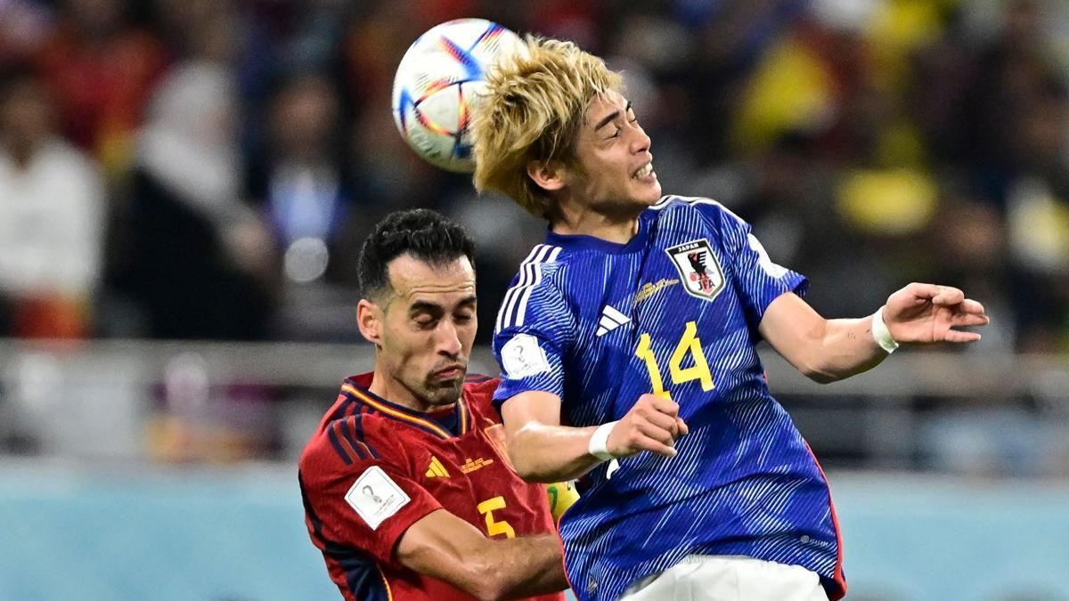 Busquets, en un lance del partido contra Japón