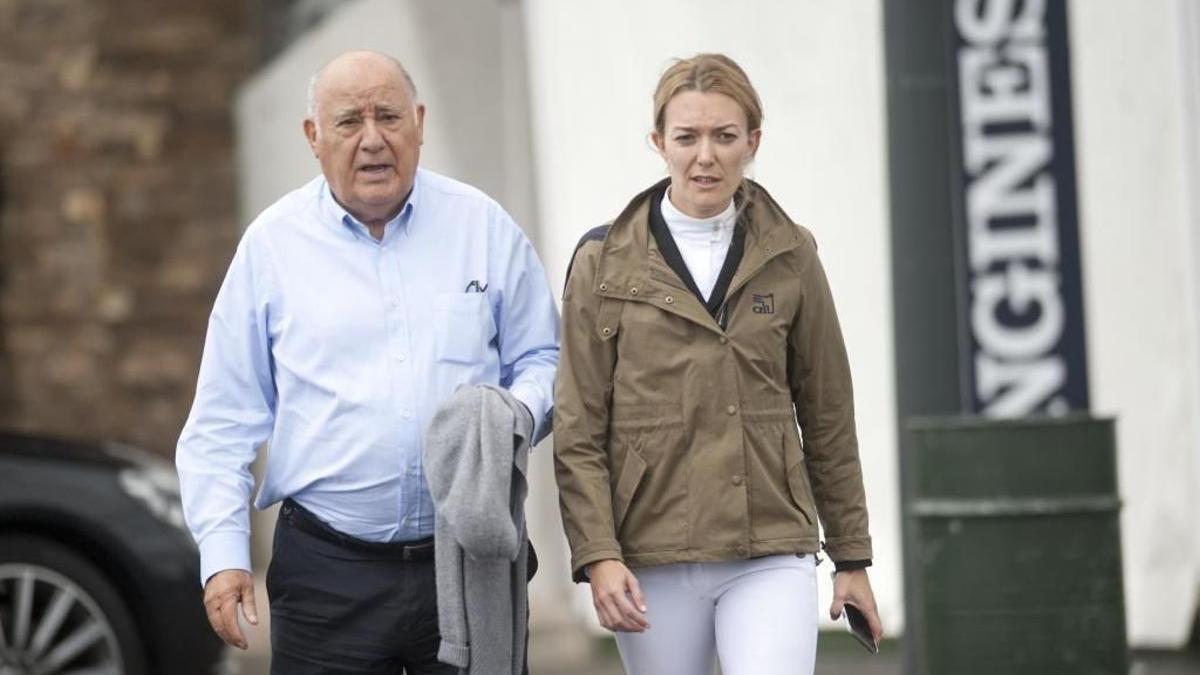 Amancio Ortega con su hija Marta, la presidenta no ejecutiva de Inditex.