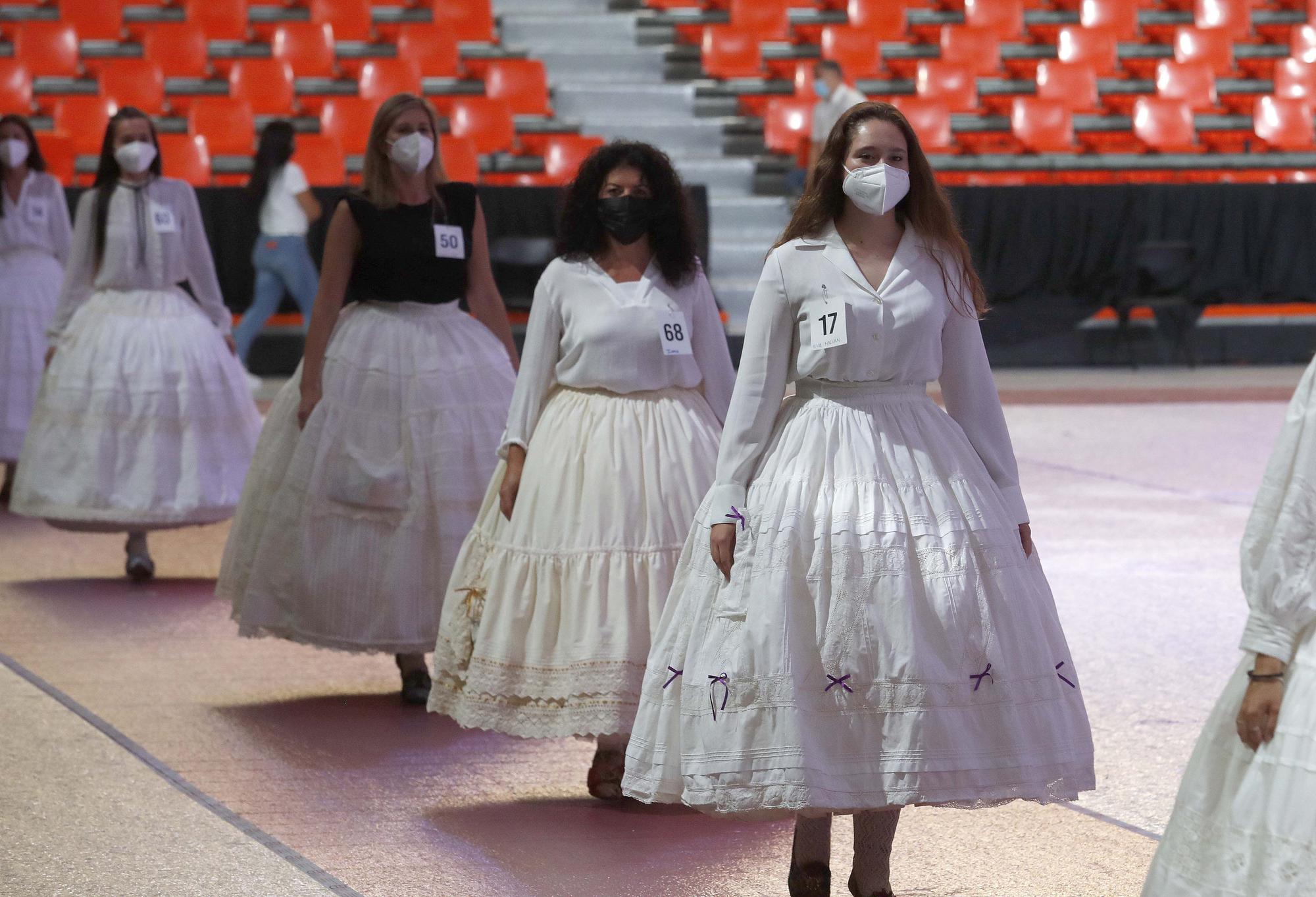 Ensayo de la elección de candidatas a falleras mayores y cortes 2022 en la Fonteta