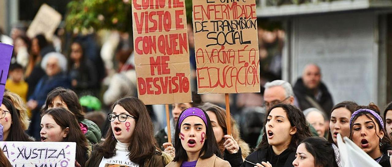 Manifestación del 8 de marzo en Pontevedra en 2019. |   // GUSTAVO SANTOS