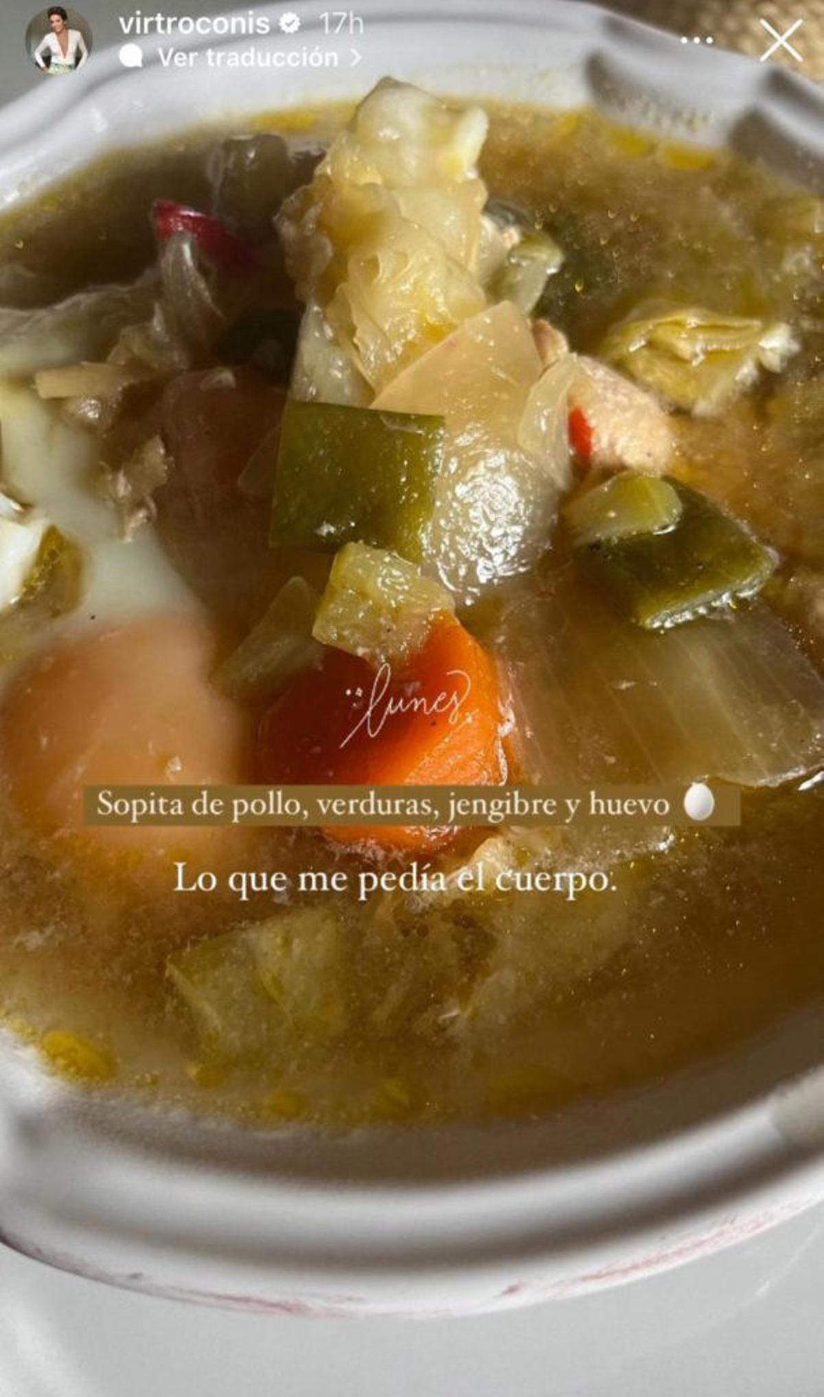 La sopa depurativa de Victoria Troconis