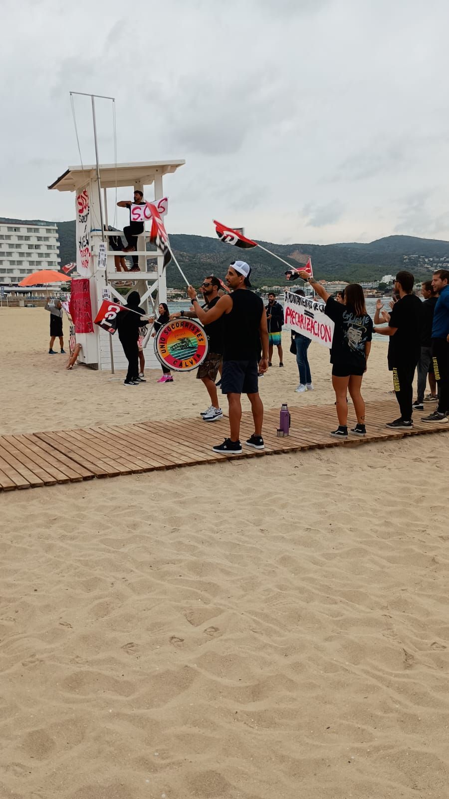 Las protestas de los socorristas de Palma y Calvià