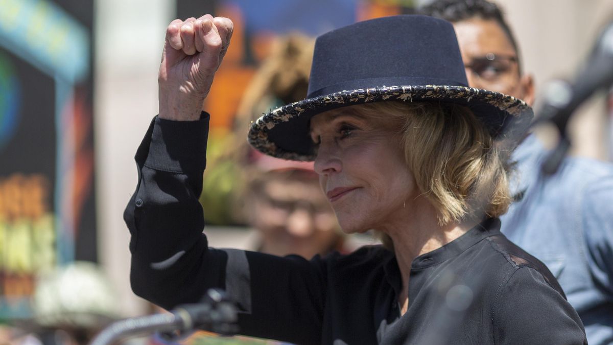 La actriz estadounidense Jane Fonda.