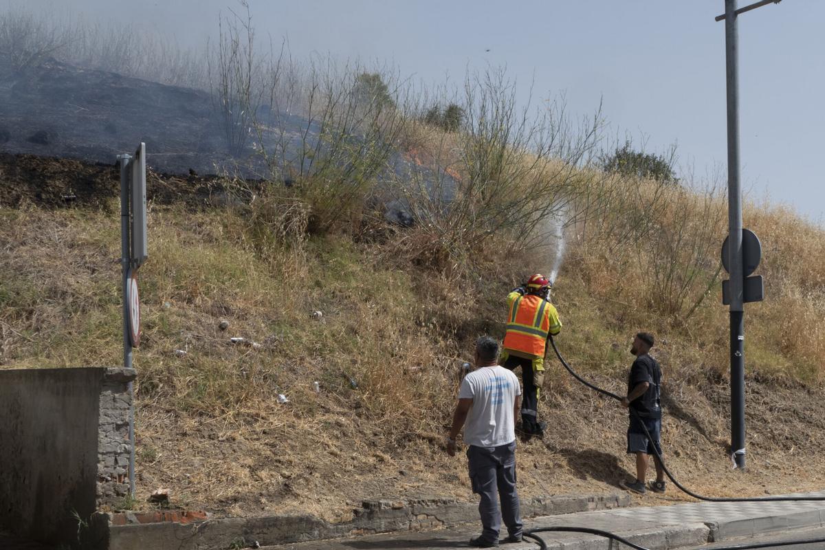 Imagen del incendio en la zona del Cerro del Carambolo en Camas (Sevilla).