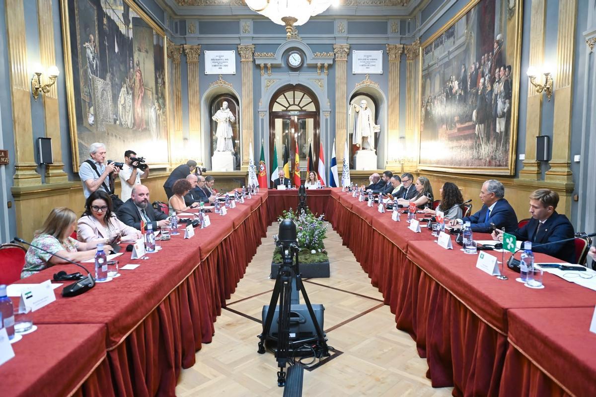Astrid Pérez, en la reunión del Comité Permanente de la Conferencia de Asambleas legislativas regionales de Europa