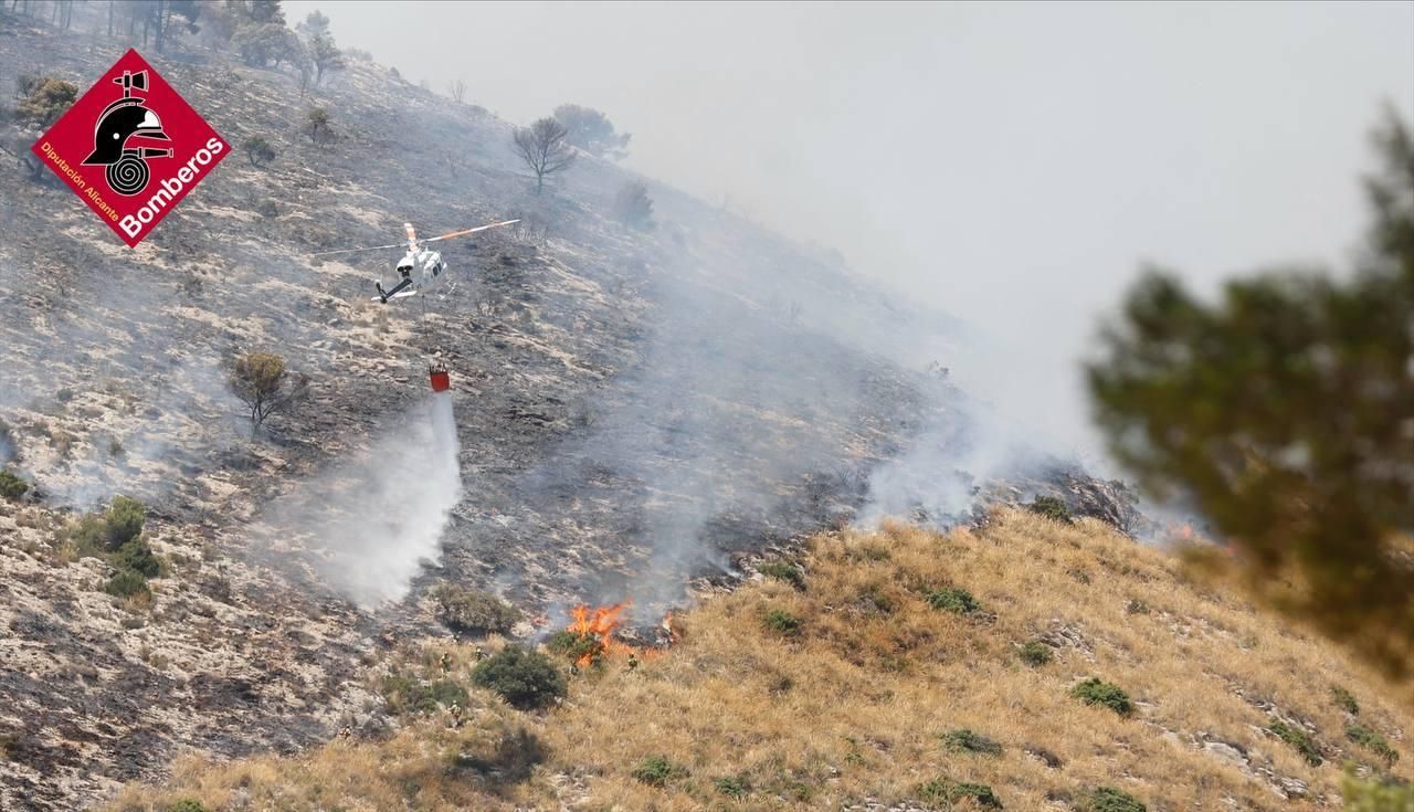 Incendio en el paraje de San Pascual en Ibi