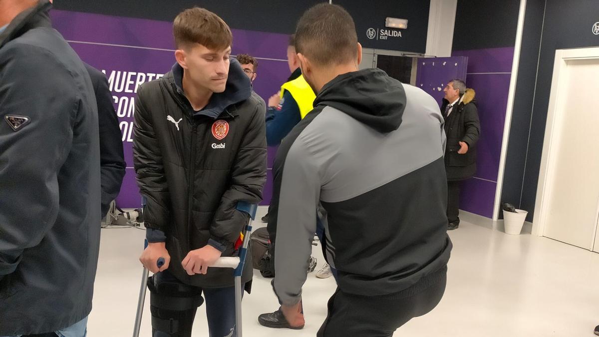 Toni Villa, a la zona mixta del José Zorrilla.