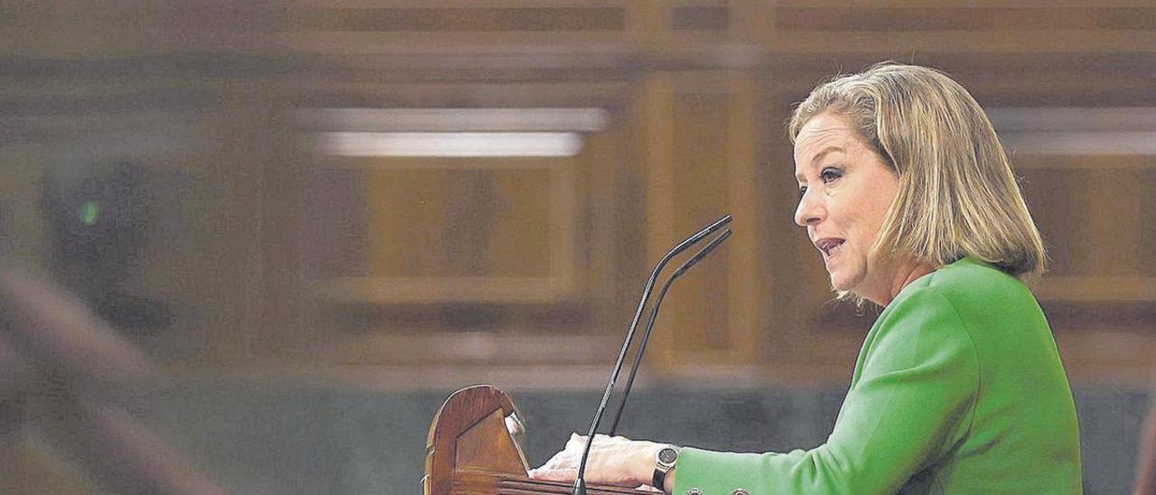 Ana Oramas, en la tribuna de oradores del Congreso.