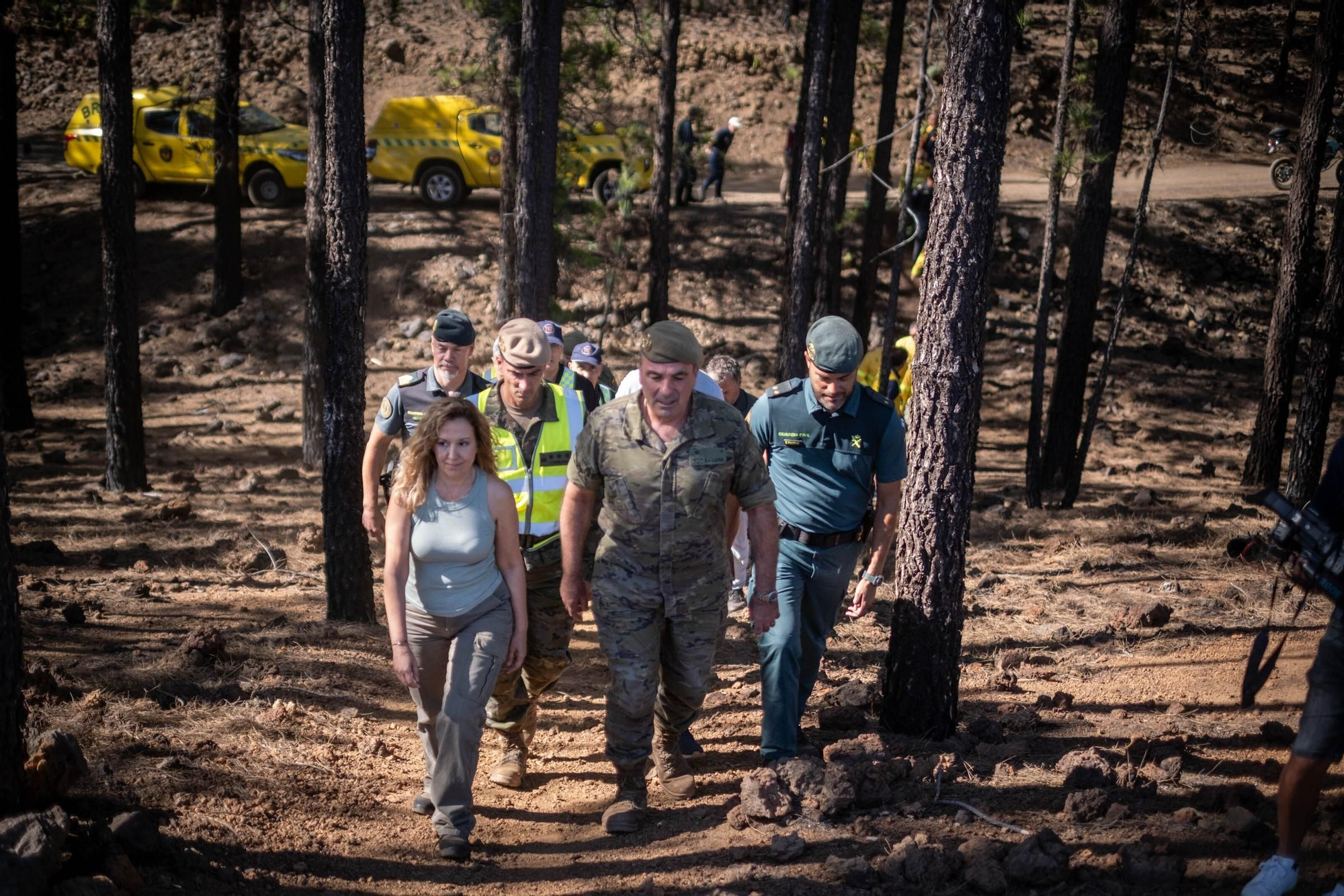 Reunión del Operativo de Incendios forestales en Montaña Bermeja, en Tenerife. 