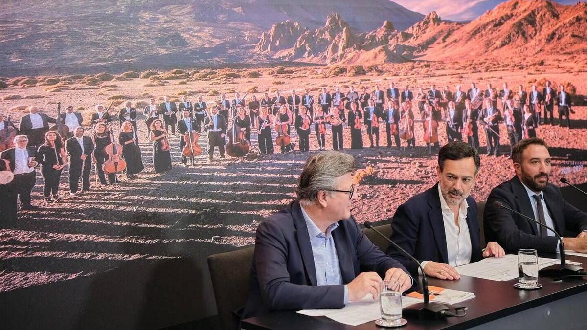Un instante de la presentación de la nueva temporada de la Sinfónica de Tenerife.