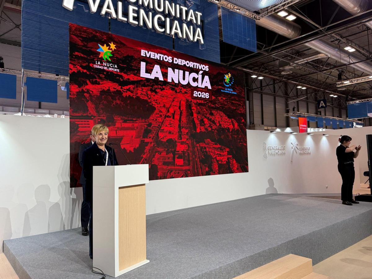 Marián Cano, consellera de Turismo, durante su intervención.