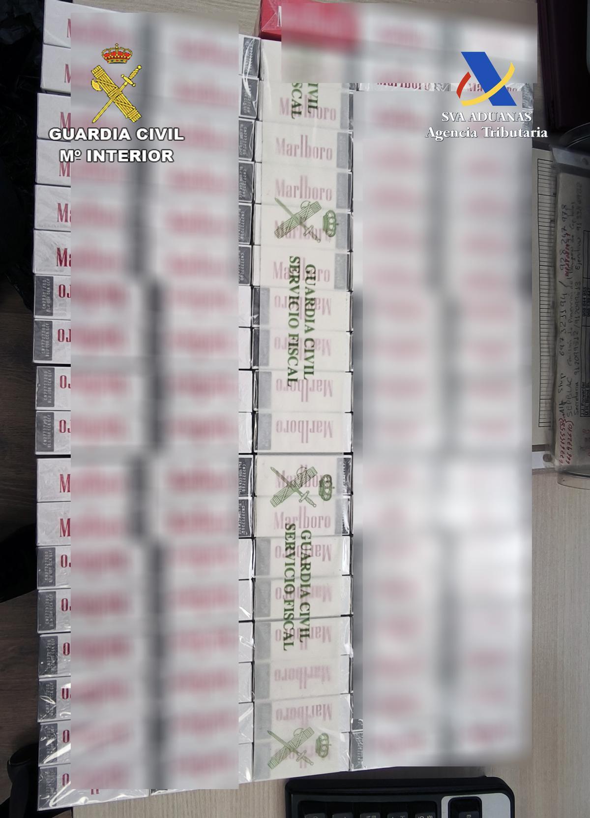 Cajetillas de tabaco incautadas en un operativo en los accesos al Puerto de Cartagena