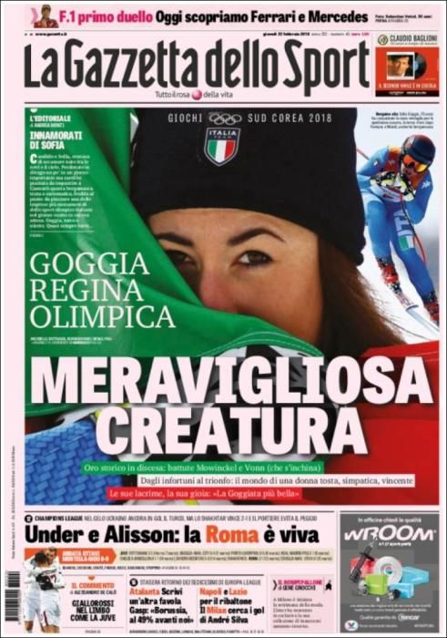 Portadas deportivas del jueves 22 de febrero