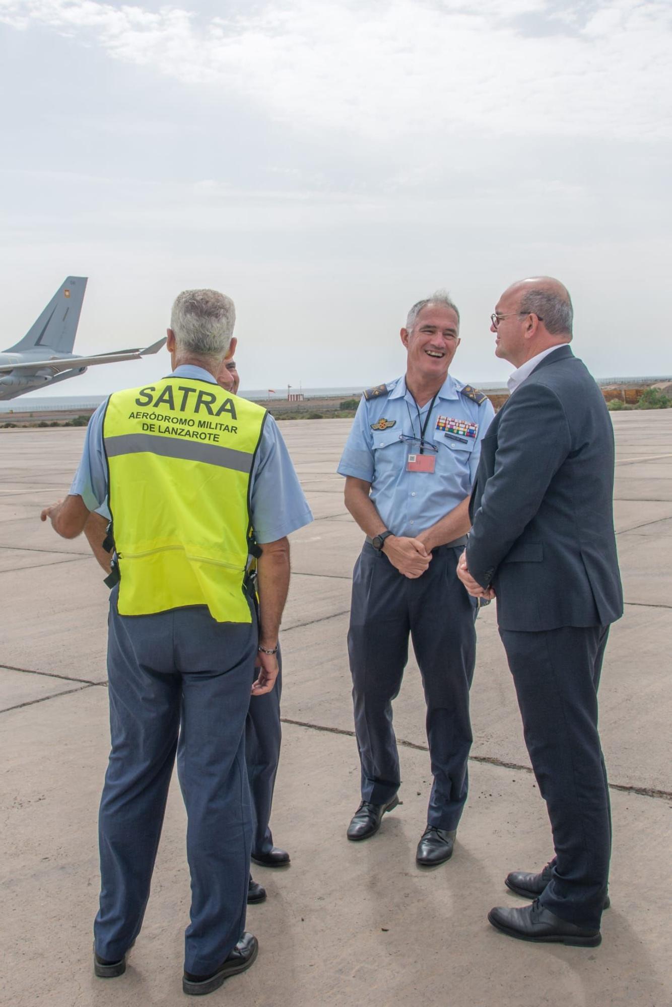 Exhibición del dron Predator en el aeropuerto César Manrique-Lanzarote