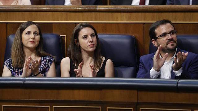 Ione Belarra, Irene Montero y Alberto Garzón.