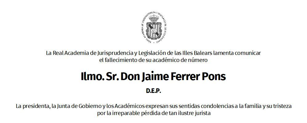 Ilmo. Sr. Don Jaime Ferrer Pons