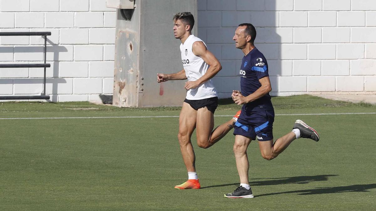 Paulista, durante un entrenamiento durante una semana