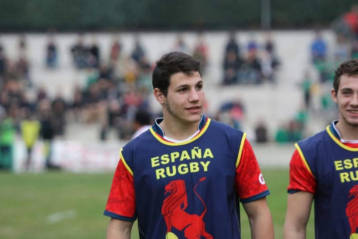 Álvar Gimeno, en una imagen de 2017 con la camiseta de la selección española.