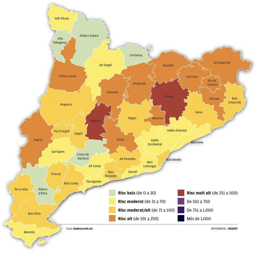 El risc de rebrot a Manresa baixa a la meitat en només cinc dies