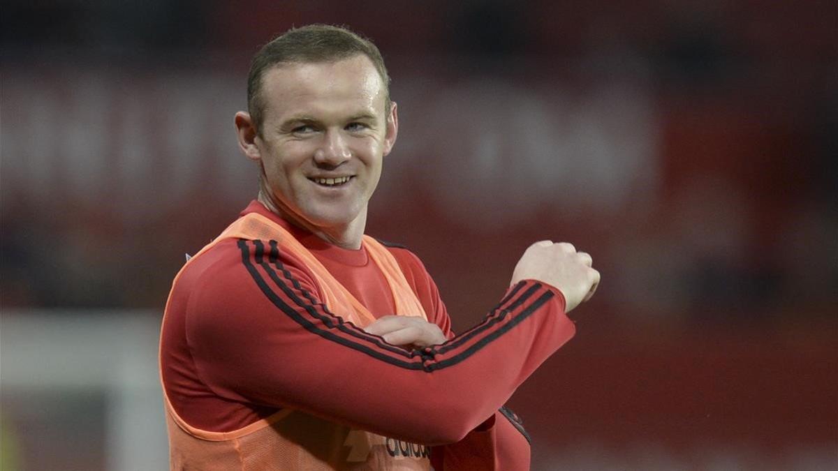 Rooney, en un entrenamiento cuando jugaba en el United.