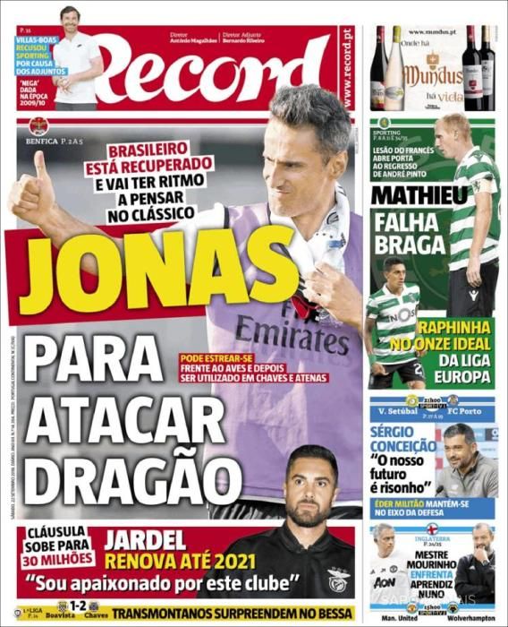 Portada RECORD sábado 22 septiembre de 2018