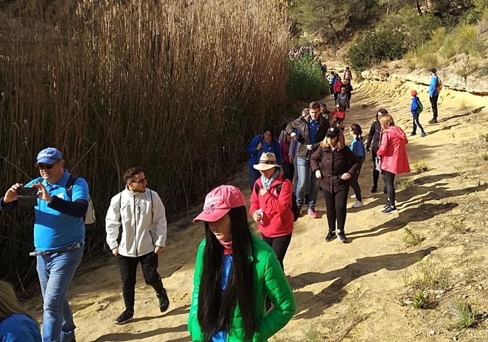 Usuarios, familiares y amigos participaron en I Ruta Solidaria a beneficio de la Asociación de Discapacitados de Pilar de la Horadada en el área recreativa del río Seco