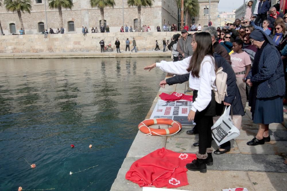 Homenaje a los fallecidos en el Mediterráneo